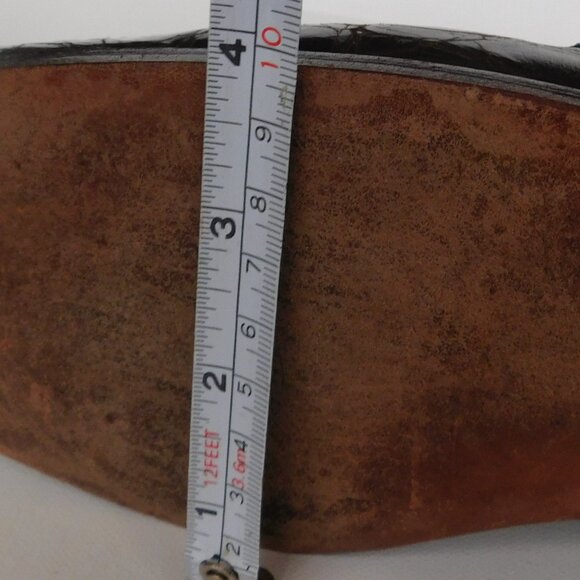 Vtg Alligator Leather Loafer Slip On Dress Shoes Size 11 A Johnson Murphy - Picture 12 of 12